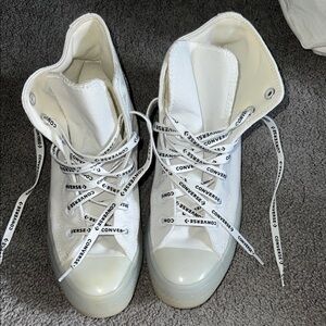 Converse White Canvas High-Top Sneakers